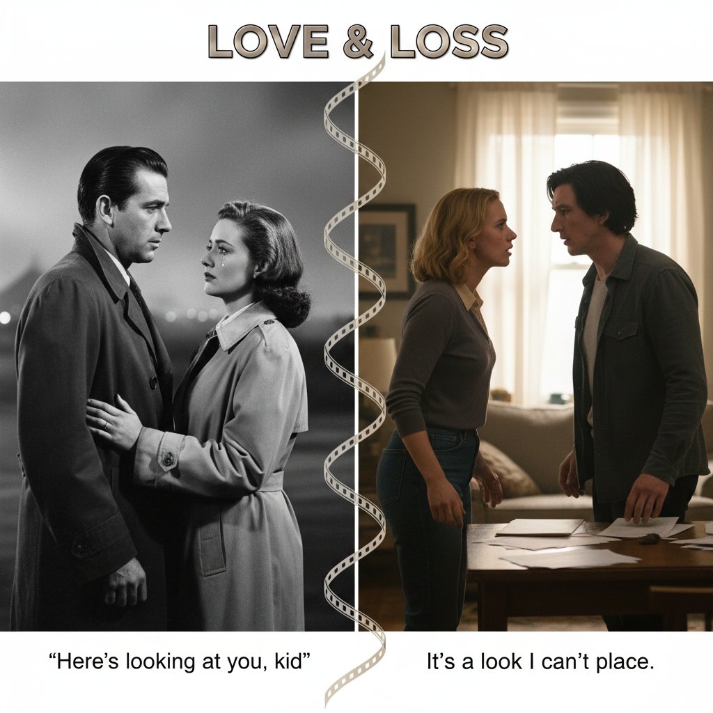 Collage of classic and contemporary emotional films, spanning decades