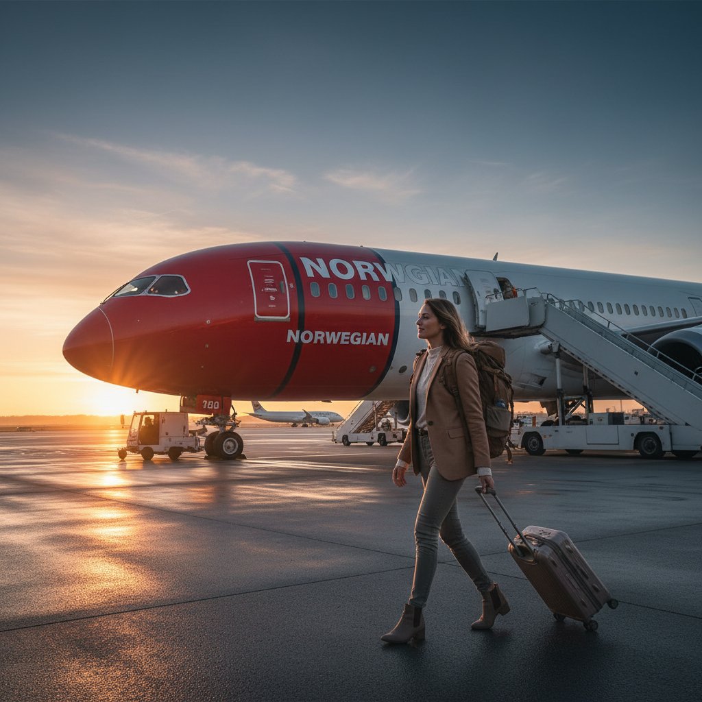 Confident passenger ready for Norwegian Air adventure