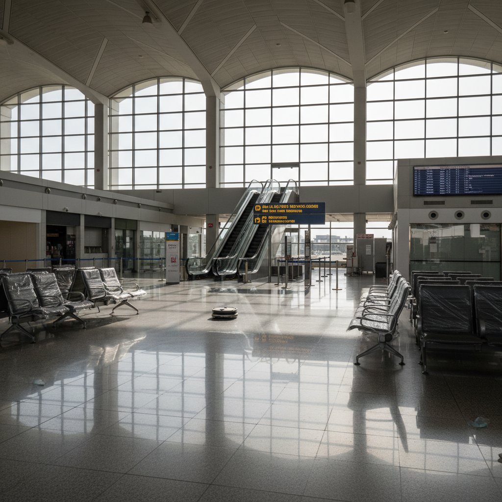 Opuszczone lotnisko w czasie pandemii a zmiany cen lotów