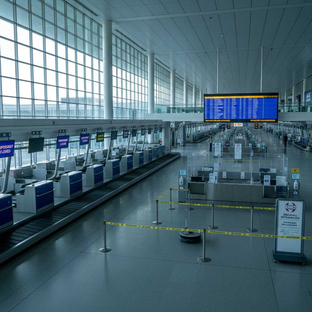 Puste lotnisko po pandemii, zmiany w podróżowaniu