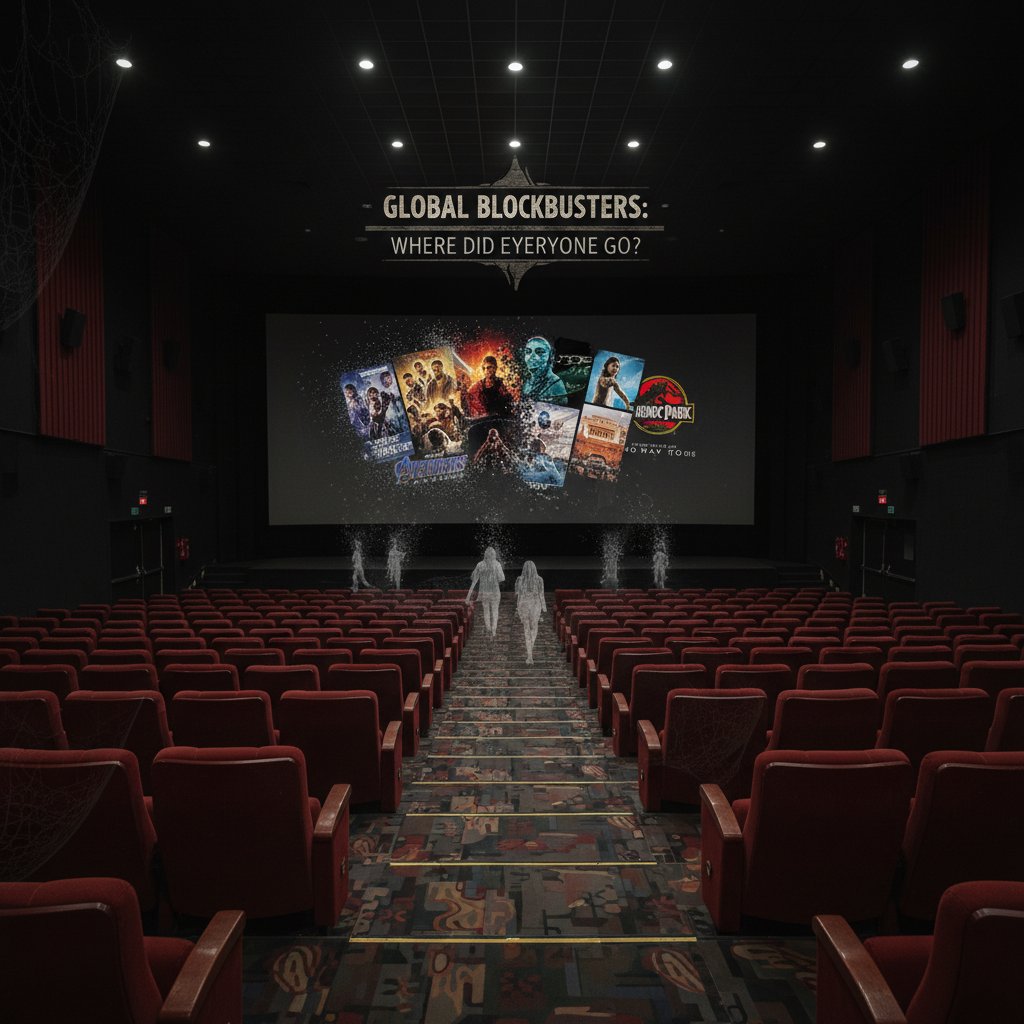 Photo of empty local cinema seats, symbolizing loss of audience to global blockbusters