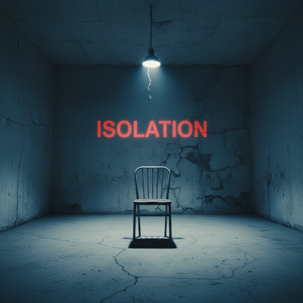 Visual metaphor for isolation in detached films