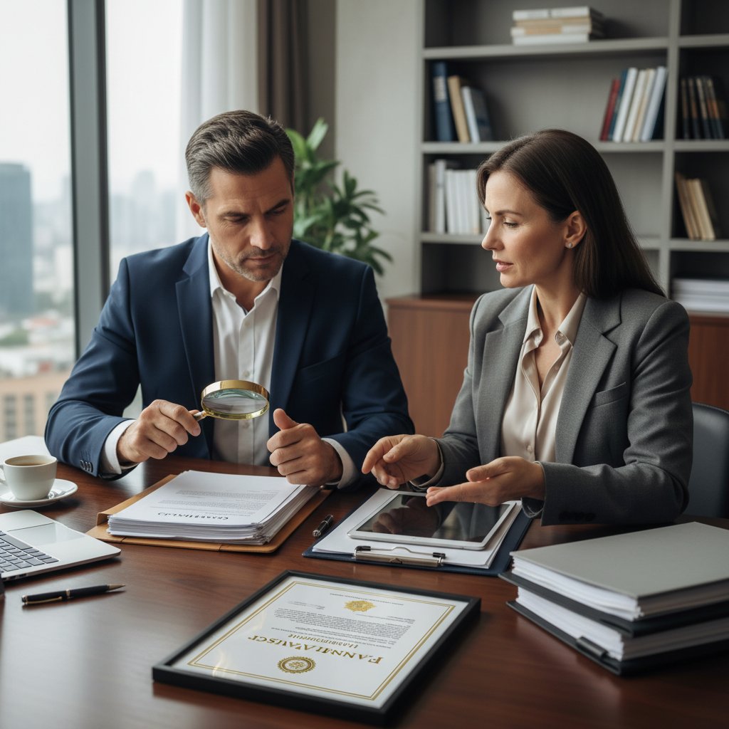 Analiza dokumentów i licencji doradcy inwestycyjnego przez przedsiębiorcę, słowa kluczowe: wybór doradcy, dokumenty, licencje