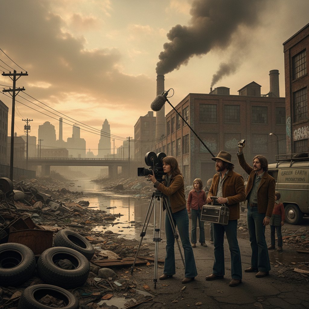 Early environmental filmmakers capturing urban pollution in the 1970s