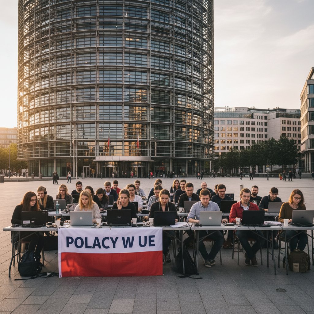 Użytkownicy w Polsce korzystający z cyfrowych usług UE – porównanie siedziby UE z codziennością Polaków
