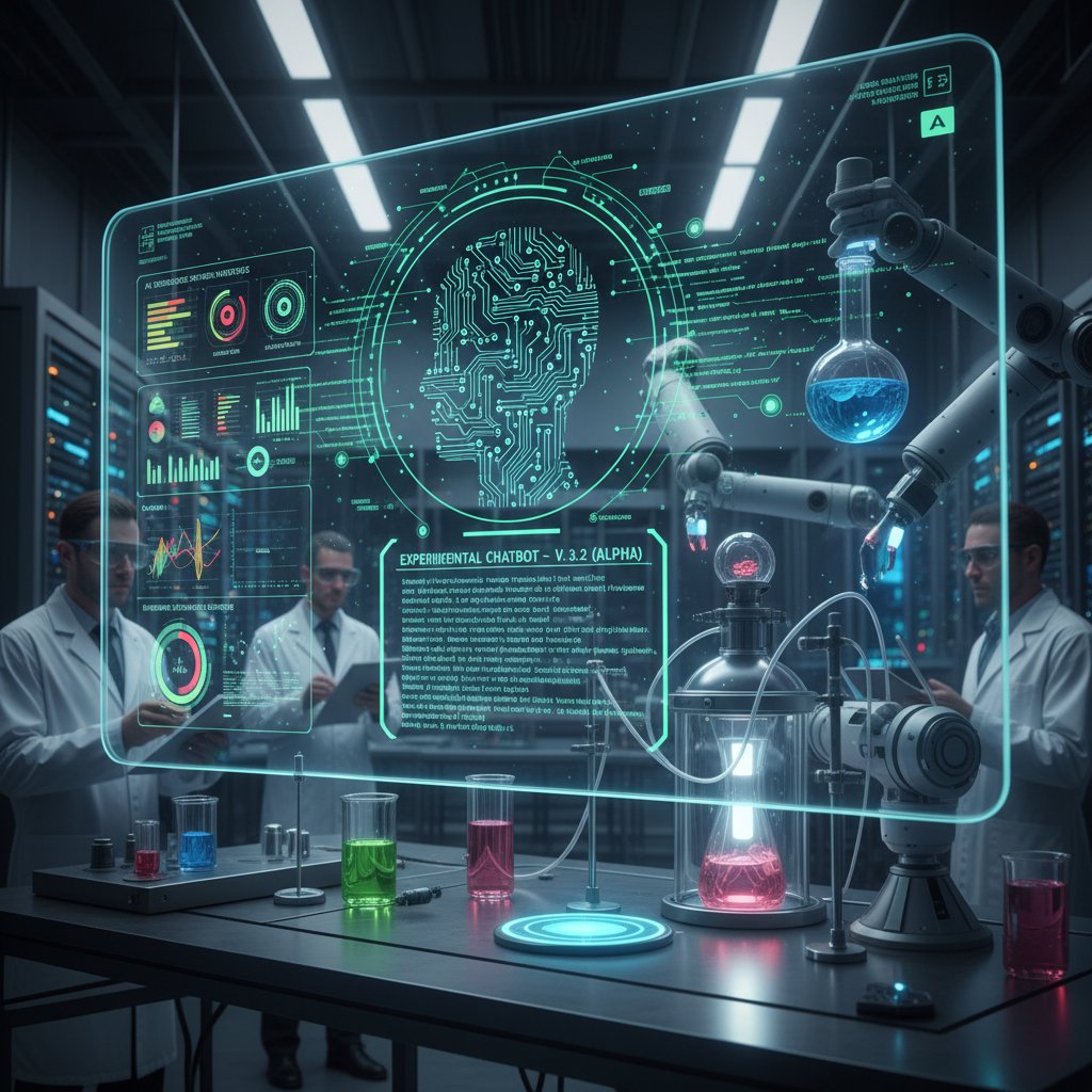 Pierwszy eksperymentalny chatbot AI podczas analizy odpowiedzi w laboratorium badawczym