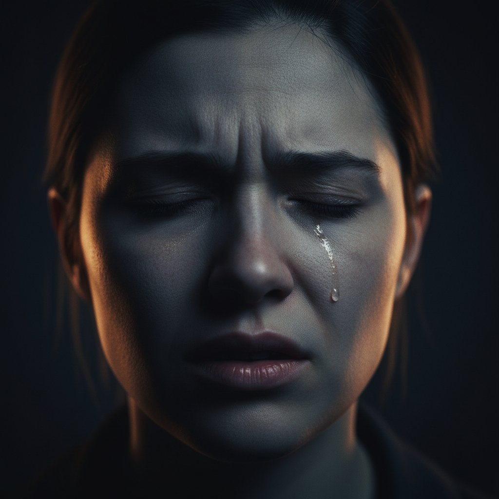 Wyraz twarzy pełen napięcia podczas rozmowy o ocenianiu