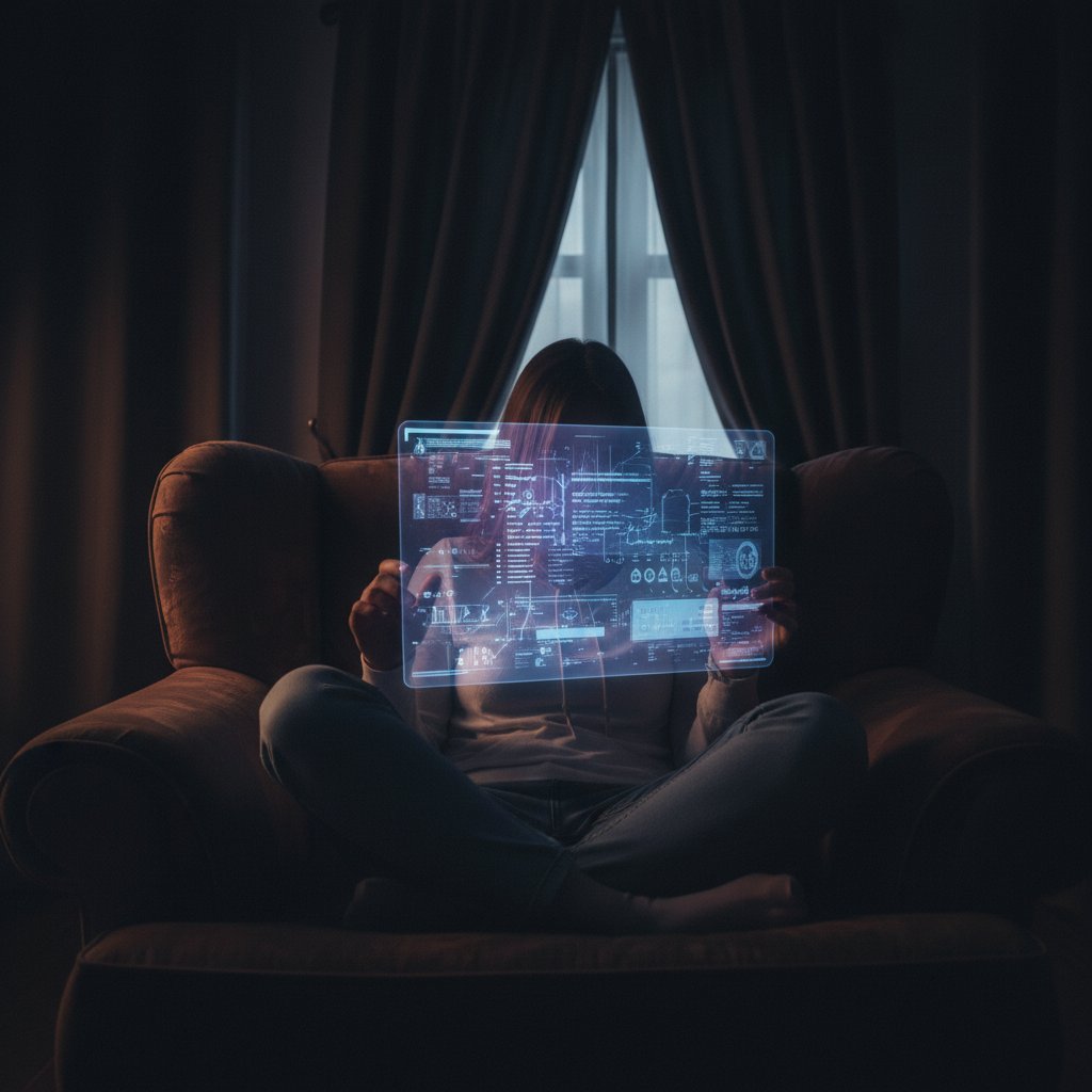 Osoba korzystająca z laptopa nocą, symbolizująca intymność i zdrowie seksualne online