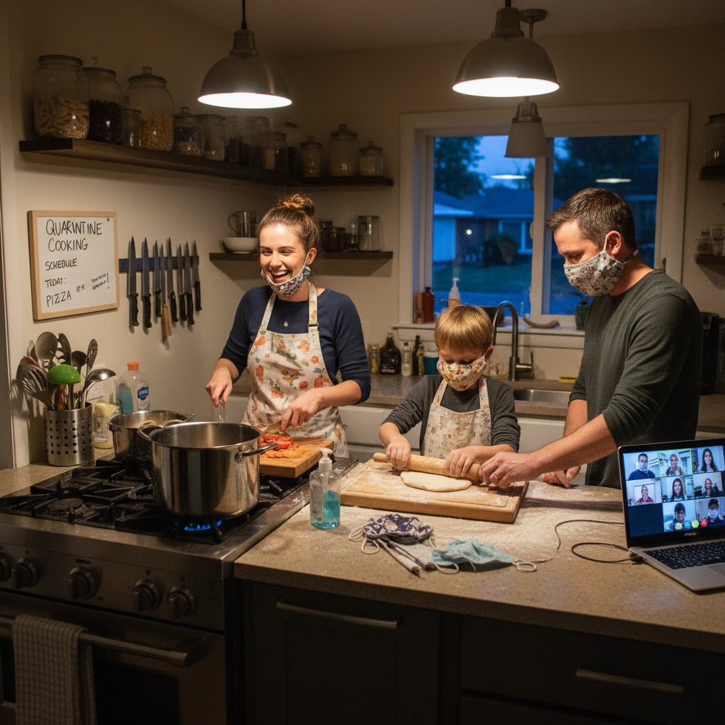 Rodzina gotująca wspólnie w domu po pandemii – nowa fala kucharzy amatorów