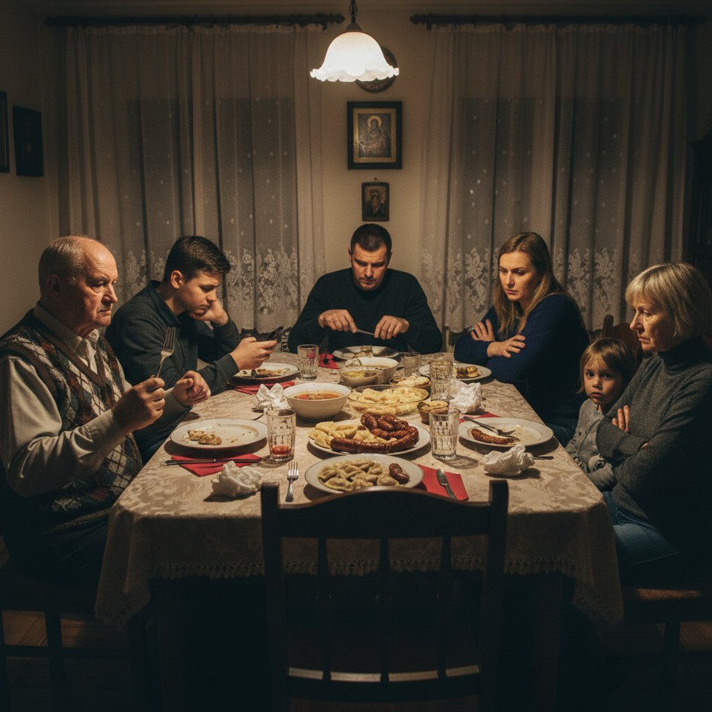 Rodzina podczas kolacji – napięcie emocjonalne a mechanizmy obronne w polskich domach