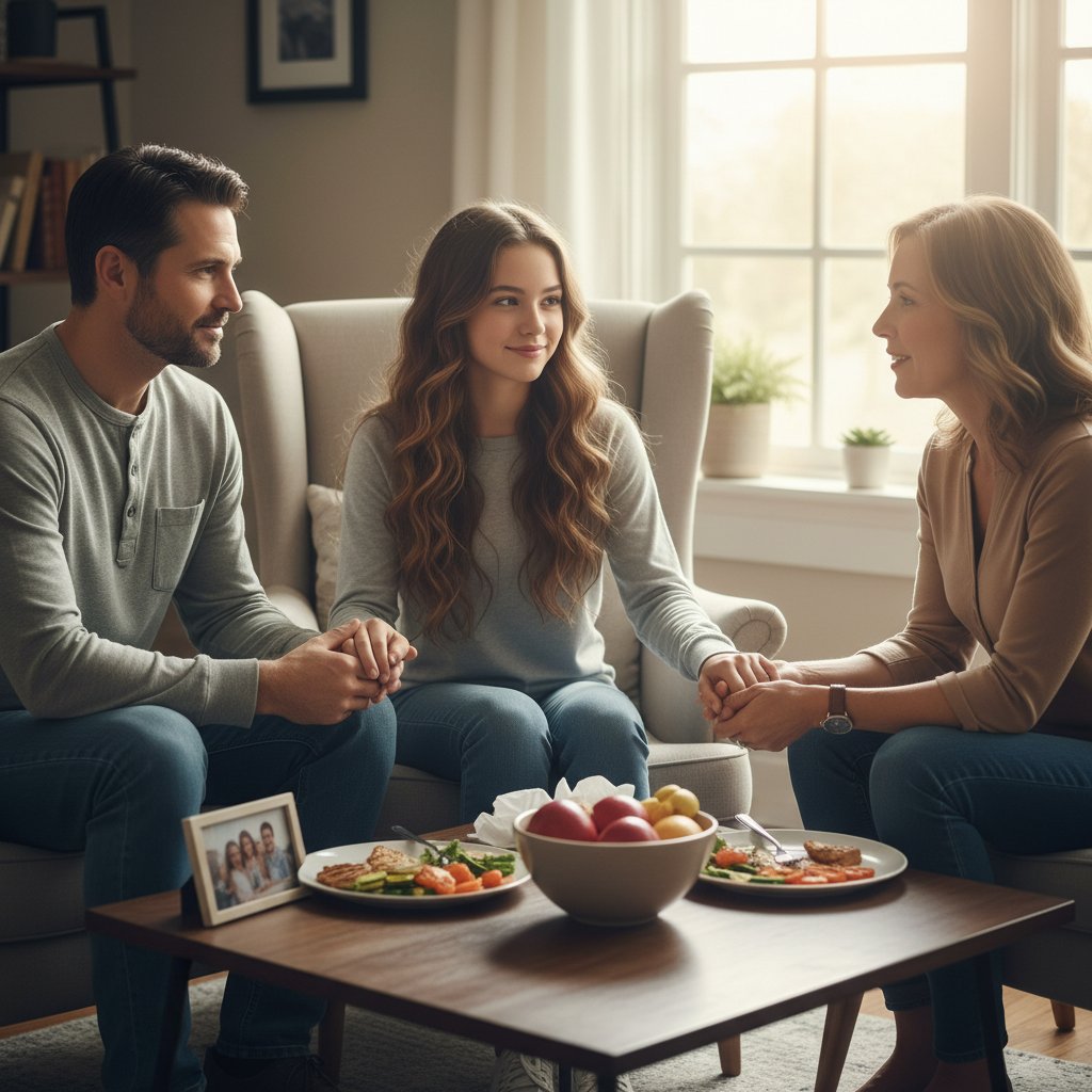 Sesja terapii rodzinnej – wsparcie rodziny w leczeniu zaburzeń odżywiania