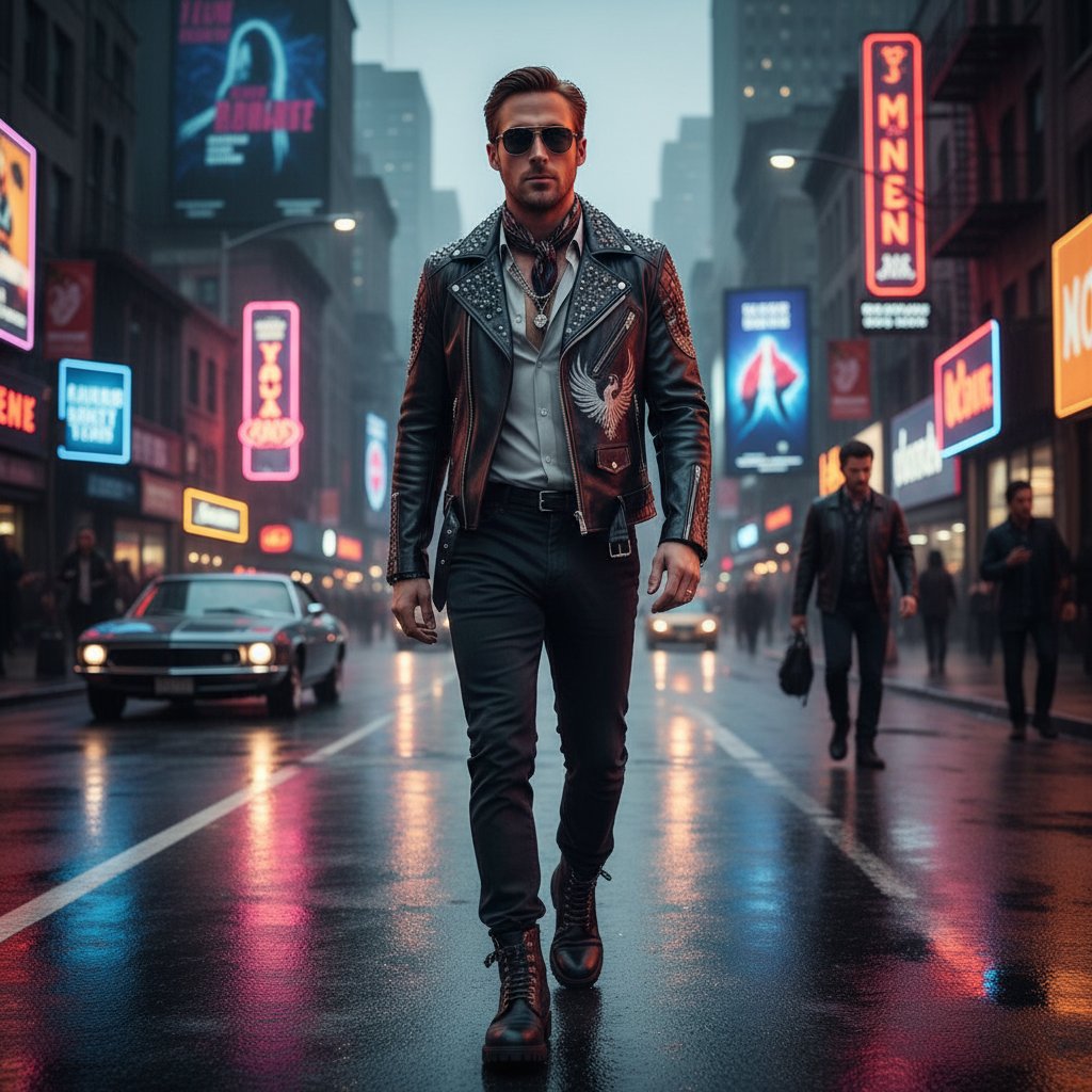 Ryan Gosling style icon.