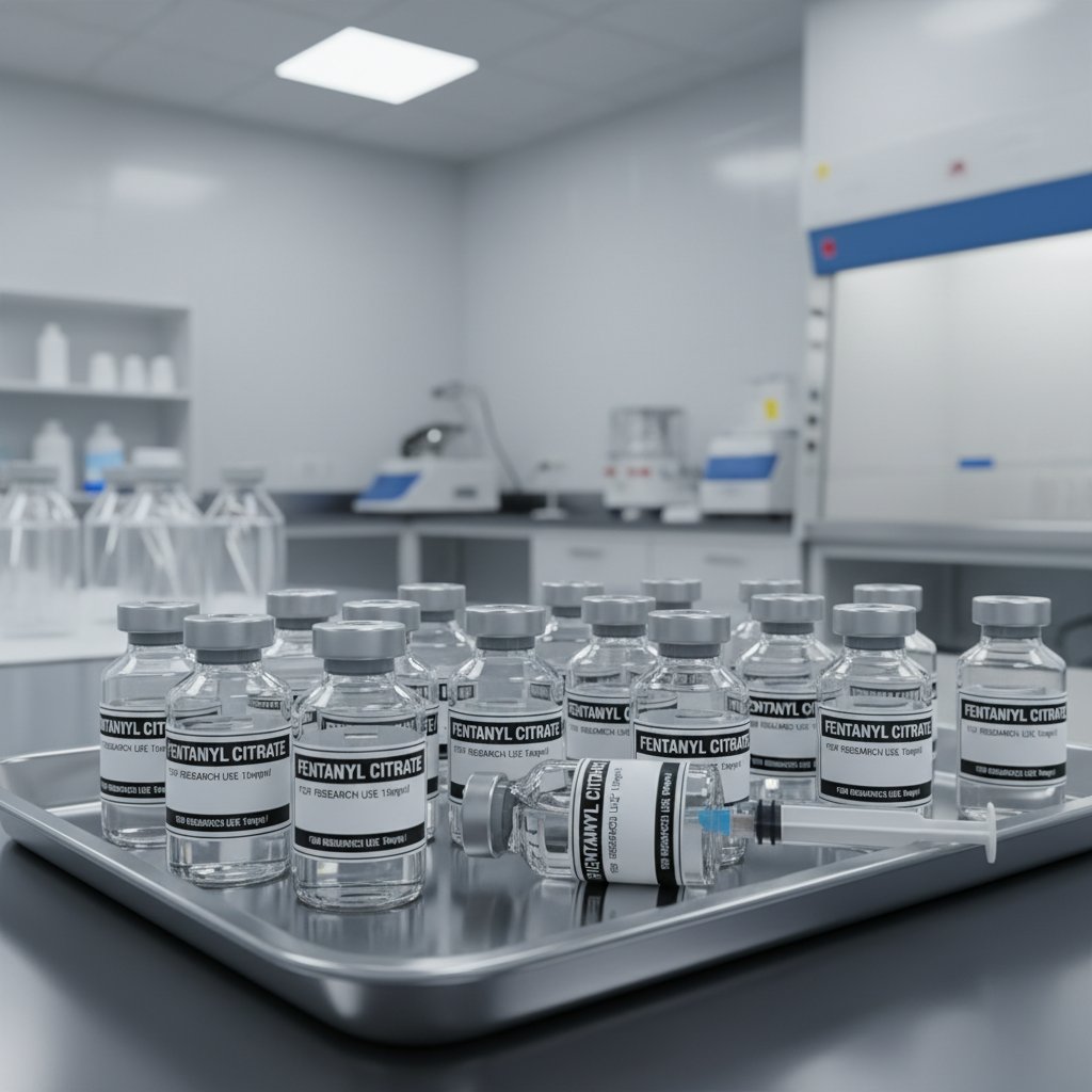 Fiolki z fentanylem w laboratorium – historia i początki.