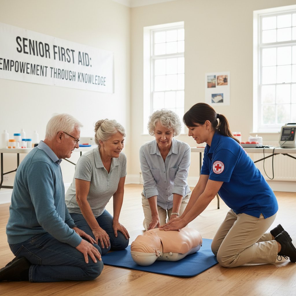 Starsza osoba uczestnicząca w szkoleniu pierwszej pomocy – edukacja dla każdej grupy wiekowej