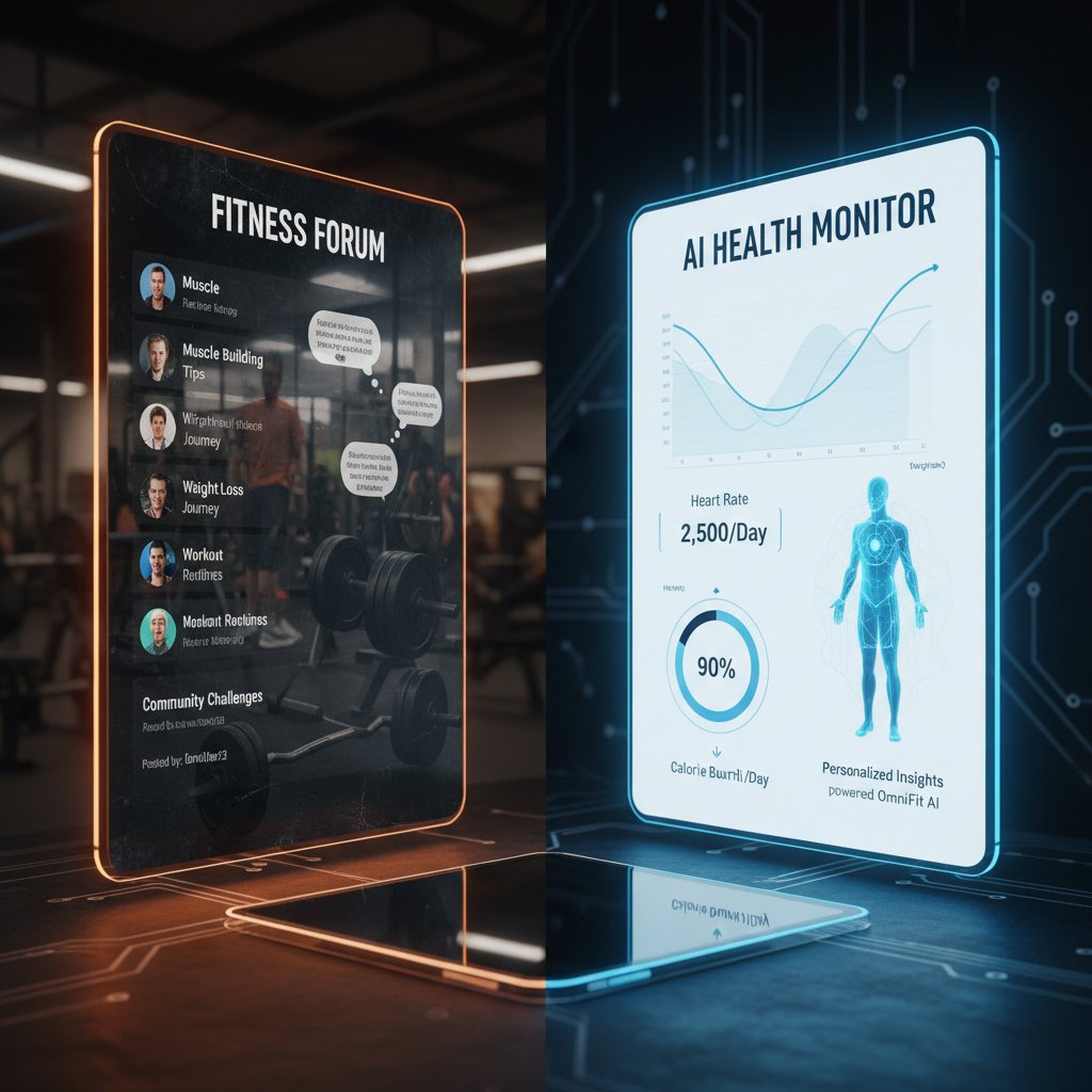 Porównanie dawnych forów fitness i nowoczesnych paneli AI – ewolucja stron z ćwiczeniami