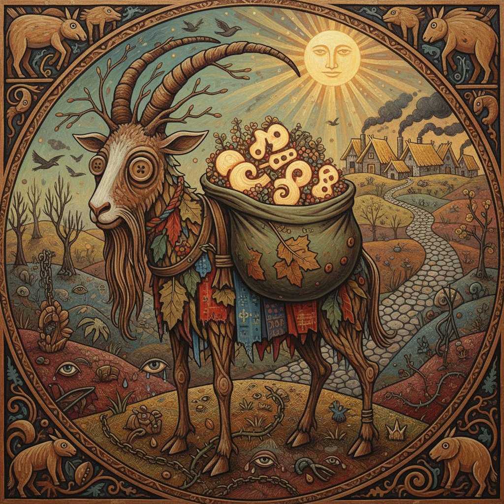 Sztuka ludowa reinterpretująca postać kozła ofiarnego, symbolika wykluczenia