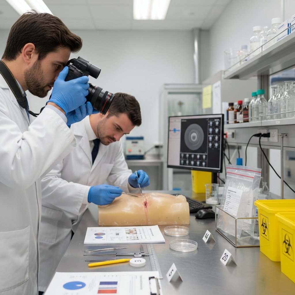 Laboratorium kryminalistyczne – analiza rany kłutej na modelu 3D