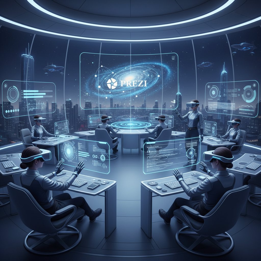 Nowoczesna klasa przyszłości – uczniowie korzystający z technologii VR i Prezi