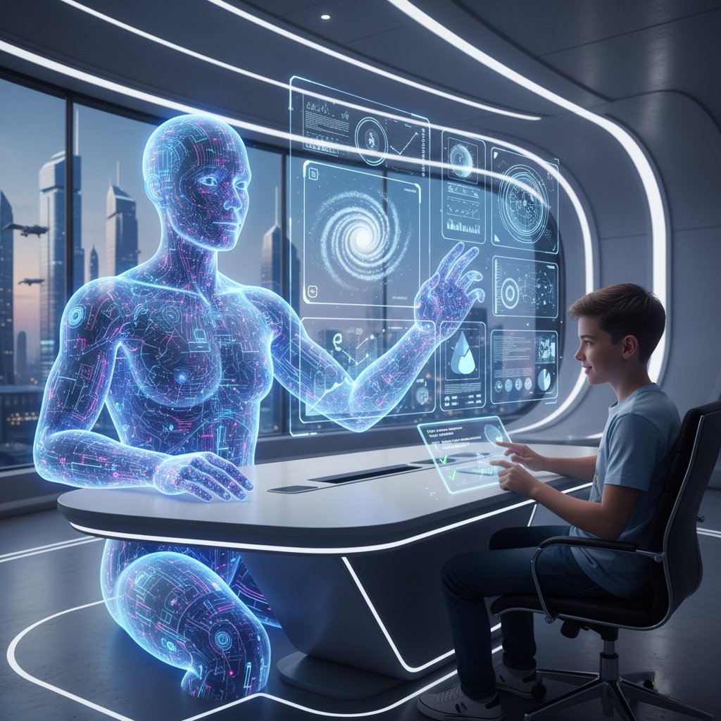 Interfejs AI wspierający personalizację nauki online.