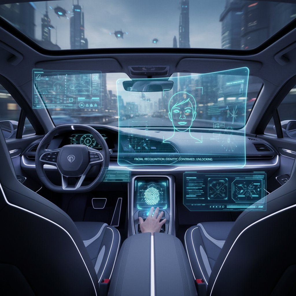 Driver using facial recognition to unlock car