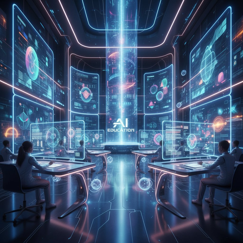 Przyszłość edukacji i sztucznej inteligencji, sala lekcyjna, cyfrowo-analogowa rzeczywistość, licealiści