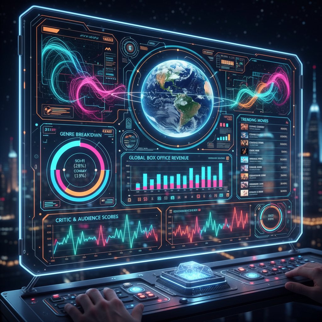 AI-driven movie analytics dashboard predicting box office success.