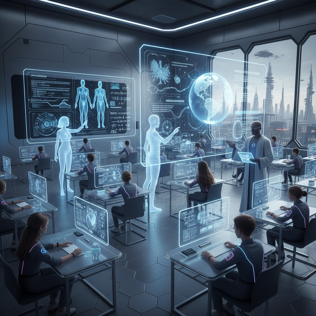 Wirtualna klasa z polskimi i hiszpańskimi uczniami oraz awatarami AI