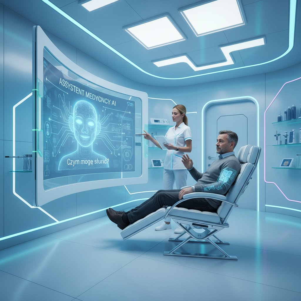 Wirtualny asystent medyczny podczas konsultacji pacjenta w Polsce