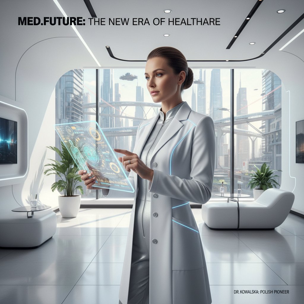 Polski lekarz korzystający z cyfrowej diagnostyki lamblii