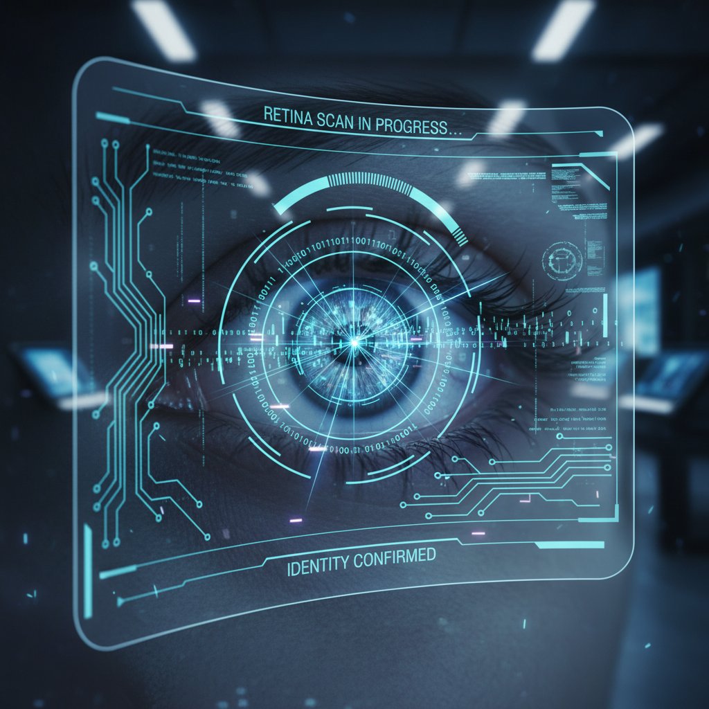 Nowoczesne urządzenie do diagnostyki oka z cyfrowym interfejsem, pokazujące zaawansowaną analizę