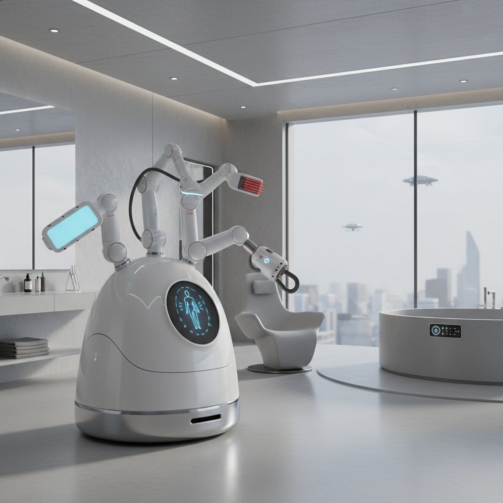 Nowoczesny robot do domowej depilacji przedstawiający przyszłościowe rozwiązania