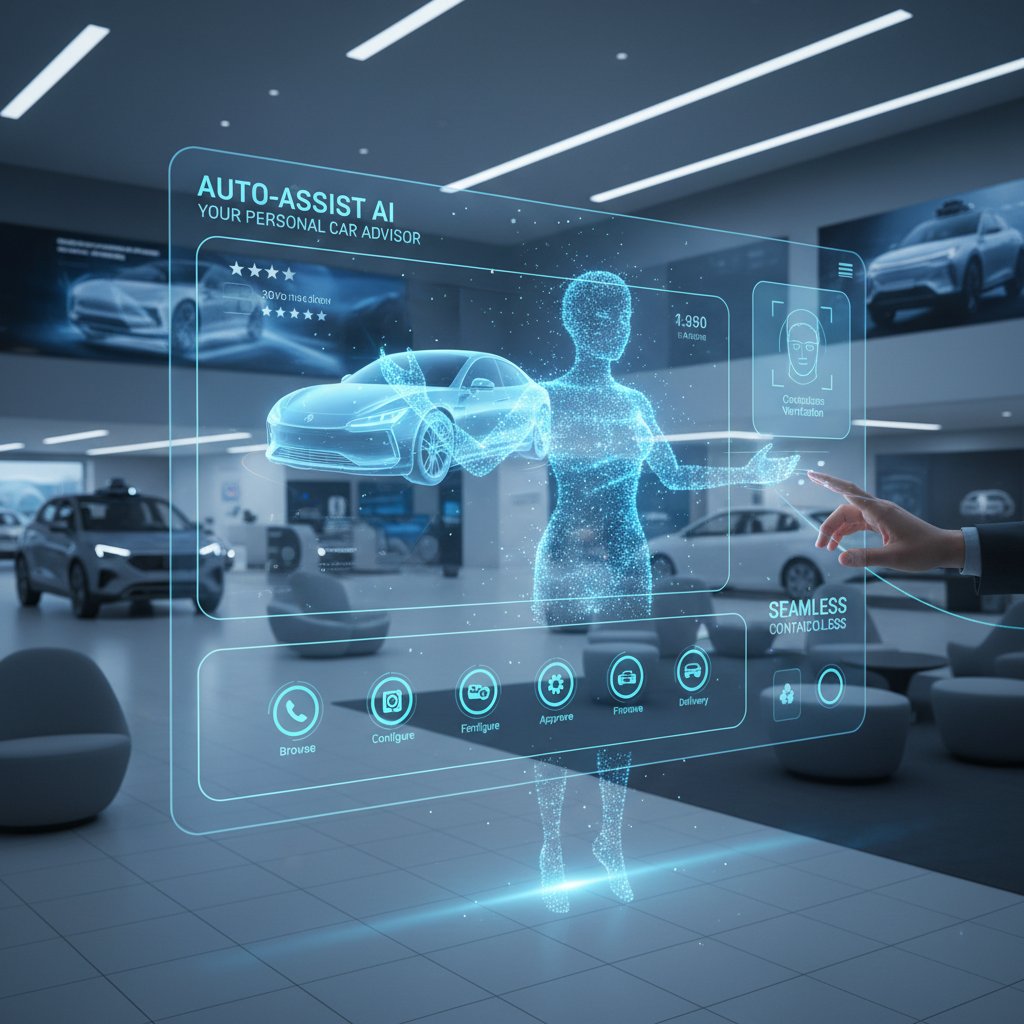 AI assistant helping with contactless car purchase