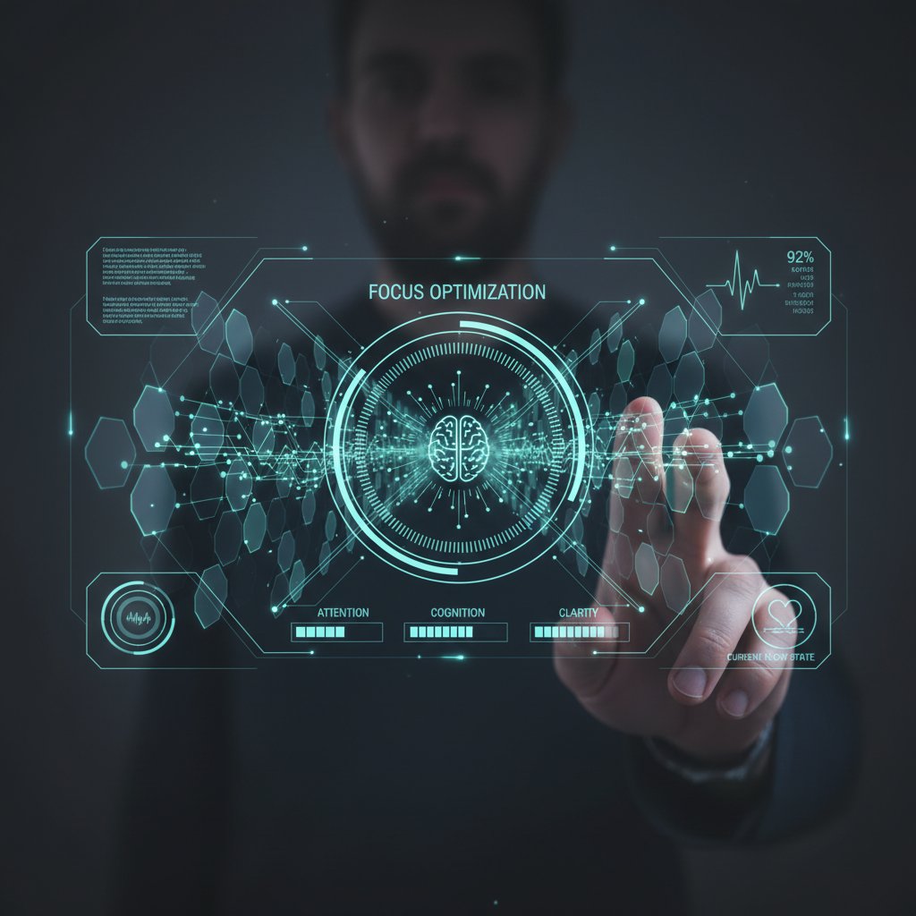 Futurystyczny interfejs wspierający koncentrację, technologia i skupienie