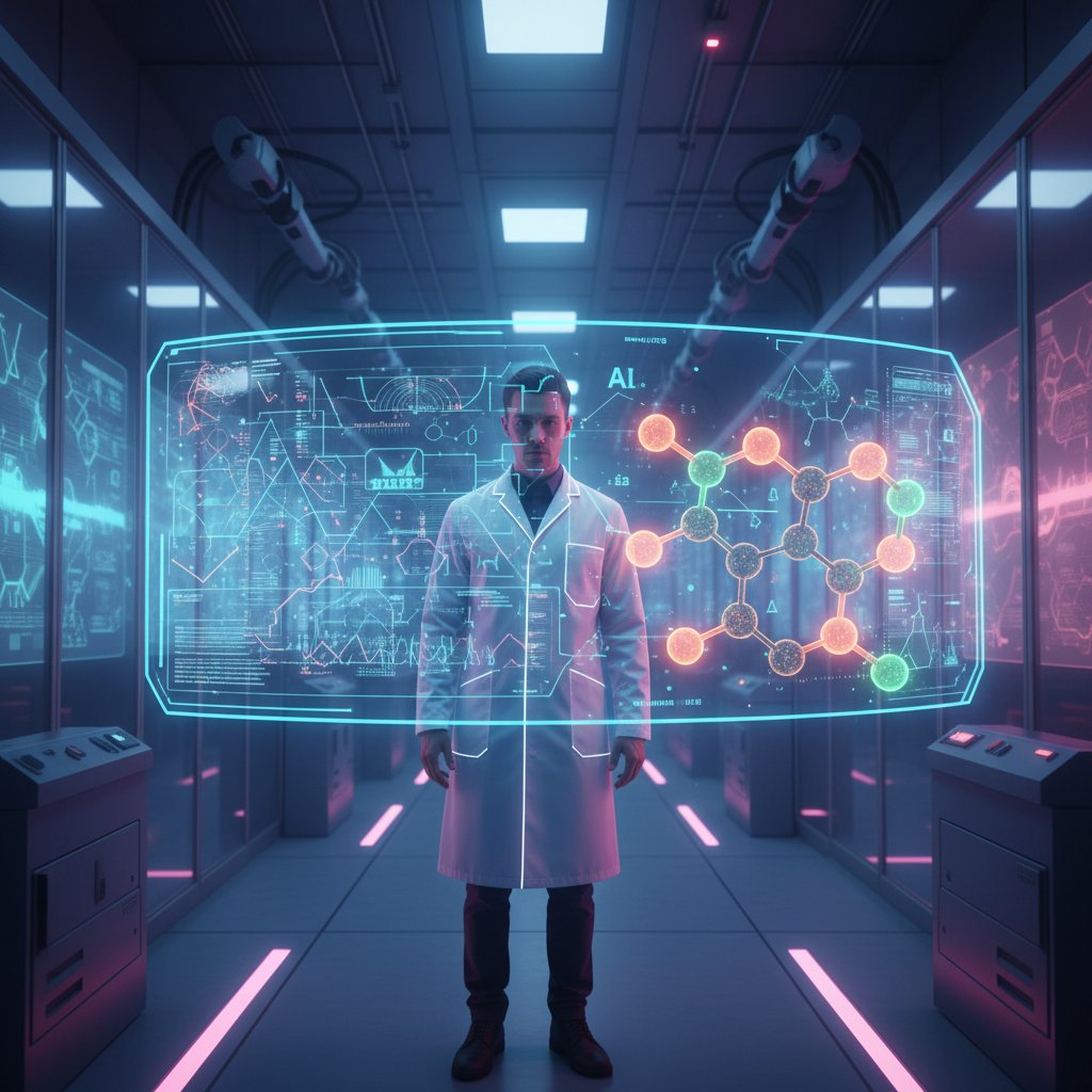 Nowoczesne laboratorium badające amfetaminę z wykorzystaniem AI