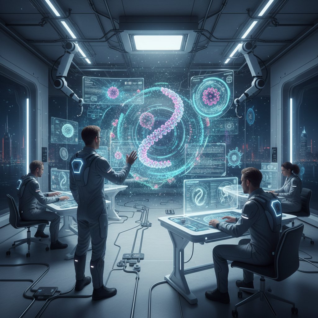 Laboratorium przyszłości z AI projektującą leki przeciwwirusowe