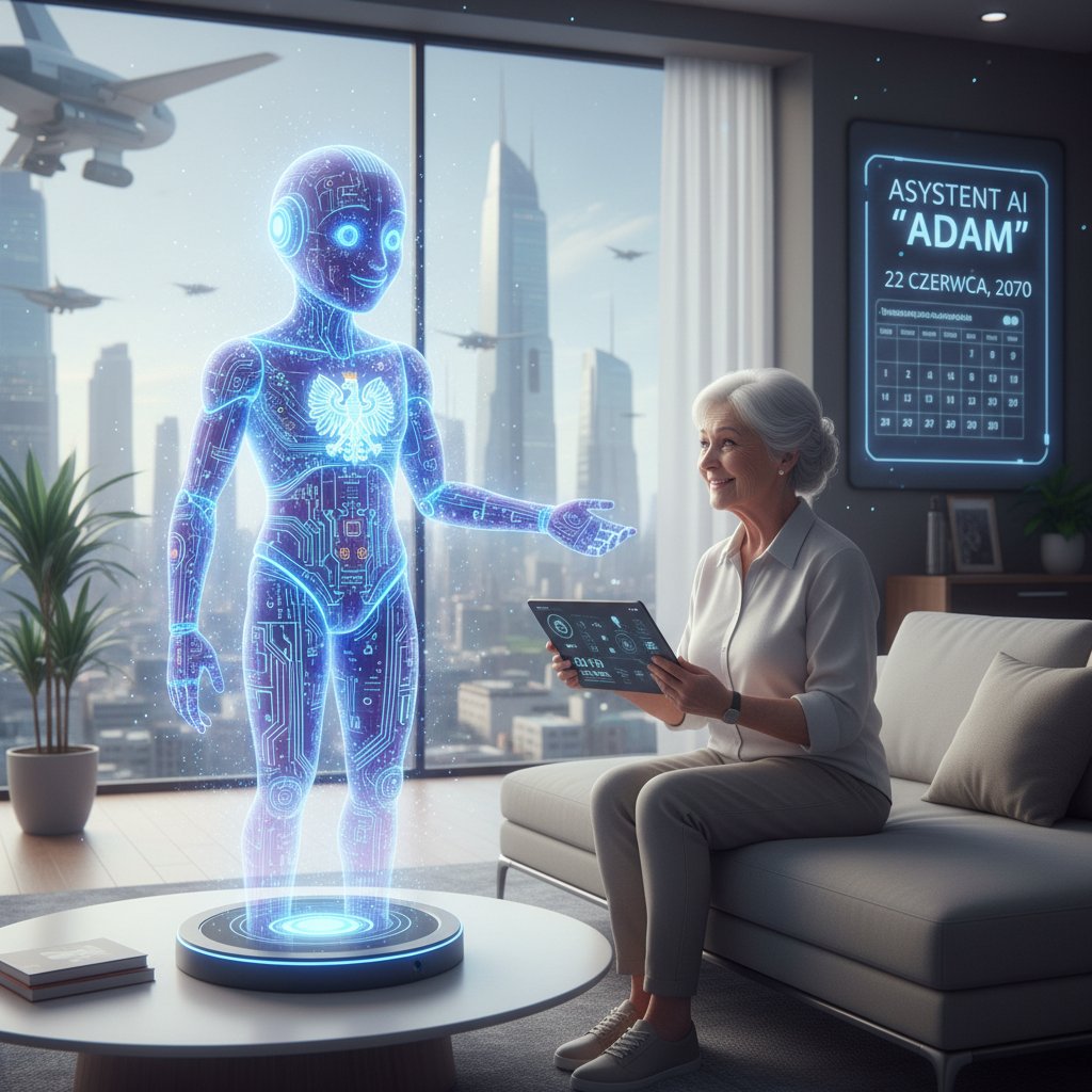 Sztuczna inteligencja jako hologram asystenta medycznego konsultującego polskiego pacjenta w domu