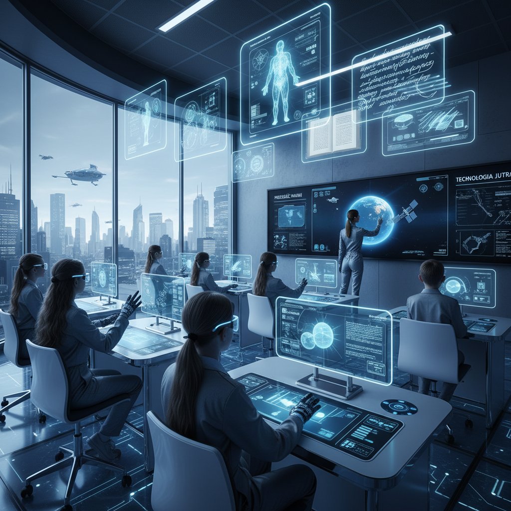 Przyszłościowa klasa z hologramami i okularami AR – przyszłość edukacji online