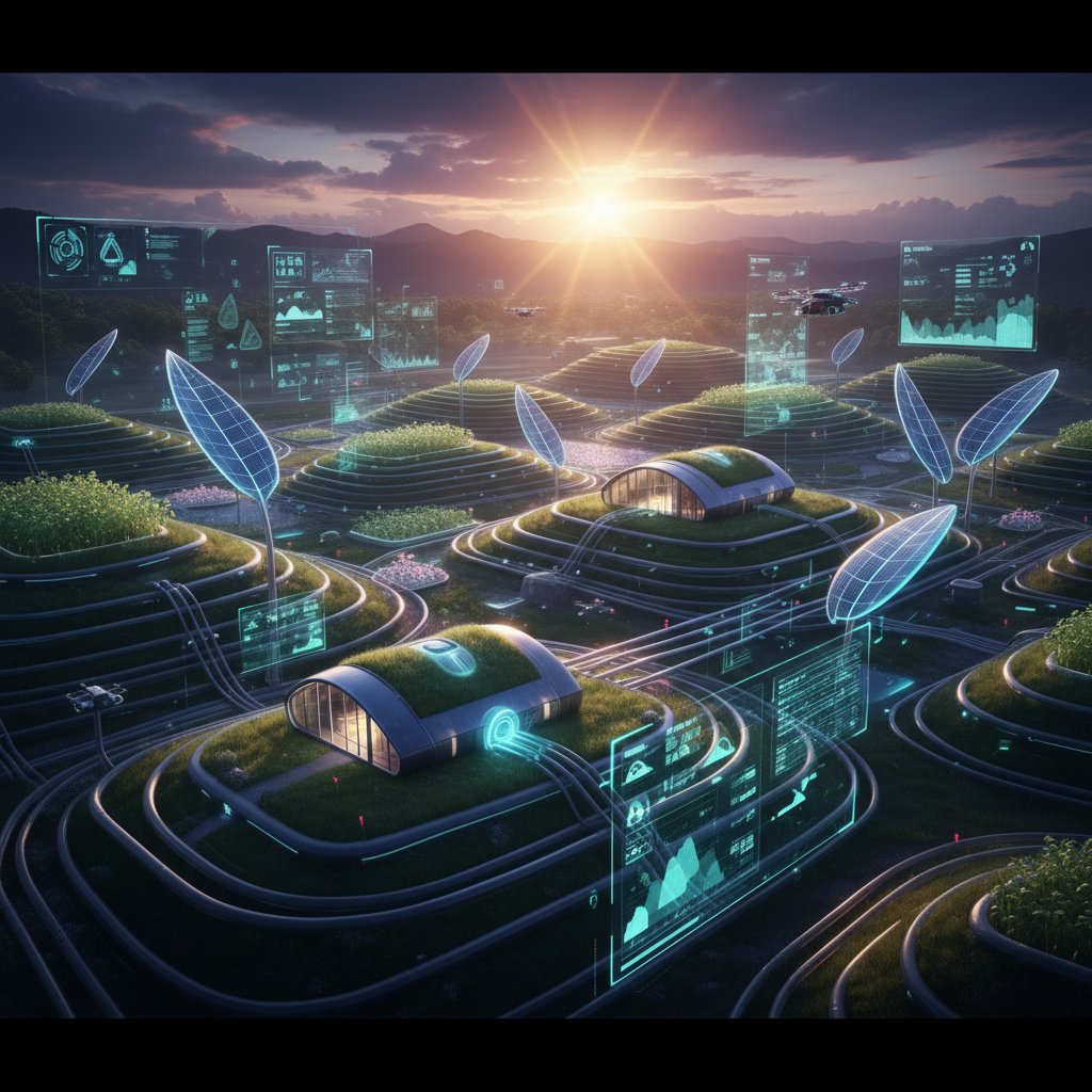 Visionary concept of the future of rural cinema blending tradition and technology