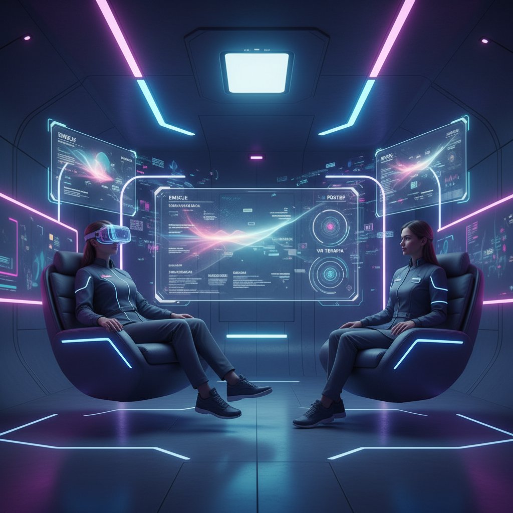 Pacjent podczas rehabilitacji neuropsychologicznej z użyciem technologii VR