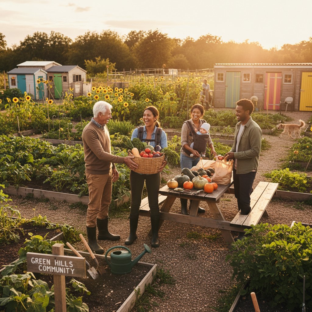 Sąsiedzi na działce, wymiana plonów i doświadczeń