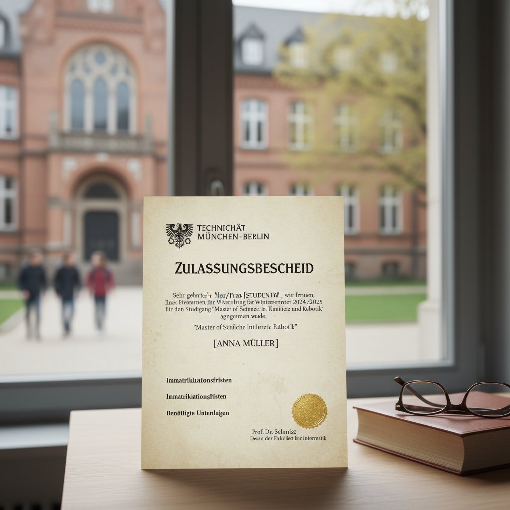 Student z certyfikatem Goethe online, otrzymujący oficjalną akceptację na uczelni zagranicznej