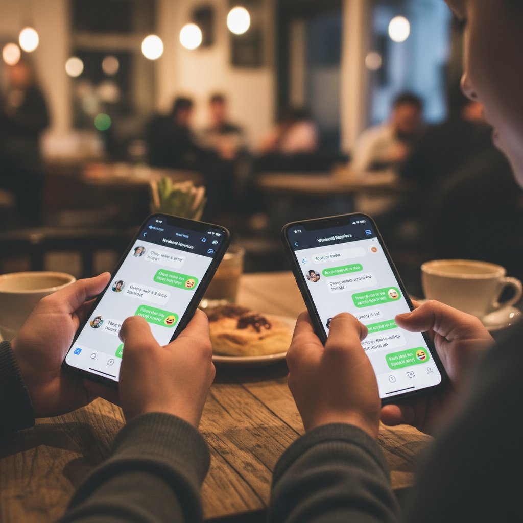 Rozmowa grupowa na smartfonie – współczesne wsparcie online i walka z izolacją społeczną