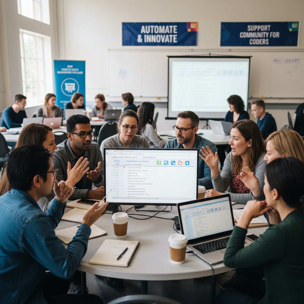 Grupa osób wspólnie omawiająca makro, społeczność wsparcia dla liczących makroskładniki w Polsce