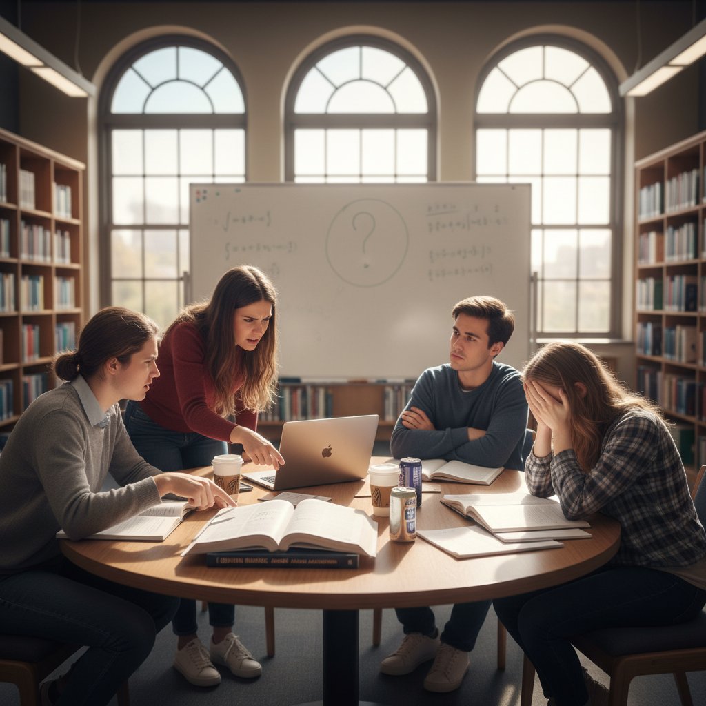 Diskussion in einer Gruppe, bei der Missverständnisse offensichtlich werden