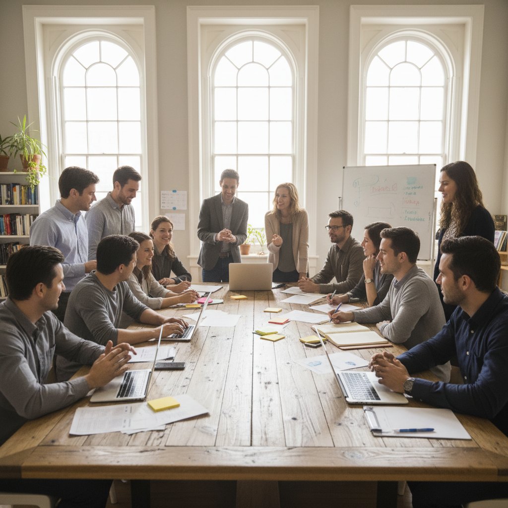 Zespół interdyscyplinarny podczas wspólnej narady