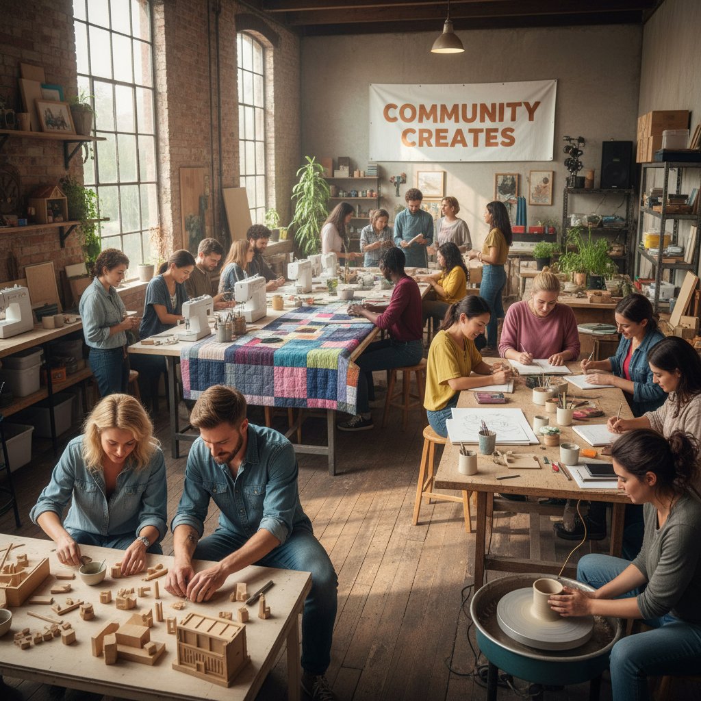Grupa ludzi podczas warsztatów lub spotkania klubowego, alternatywa dla tradycyjnych for internetowych