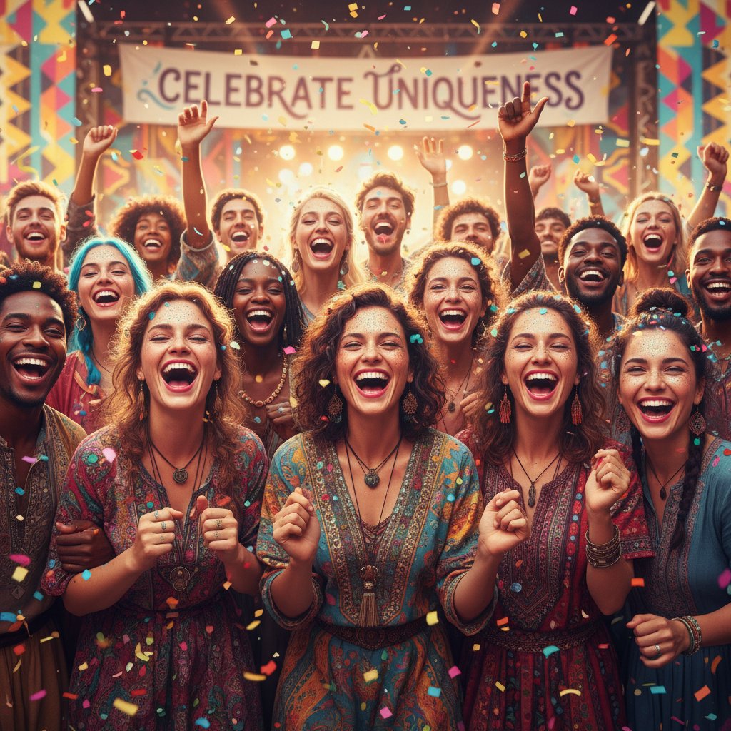 Różnorodność trendów w modelowaniu ust w 2025 roku, grupa osób, usta o różnych kształtach, celebracja unikalności