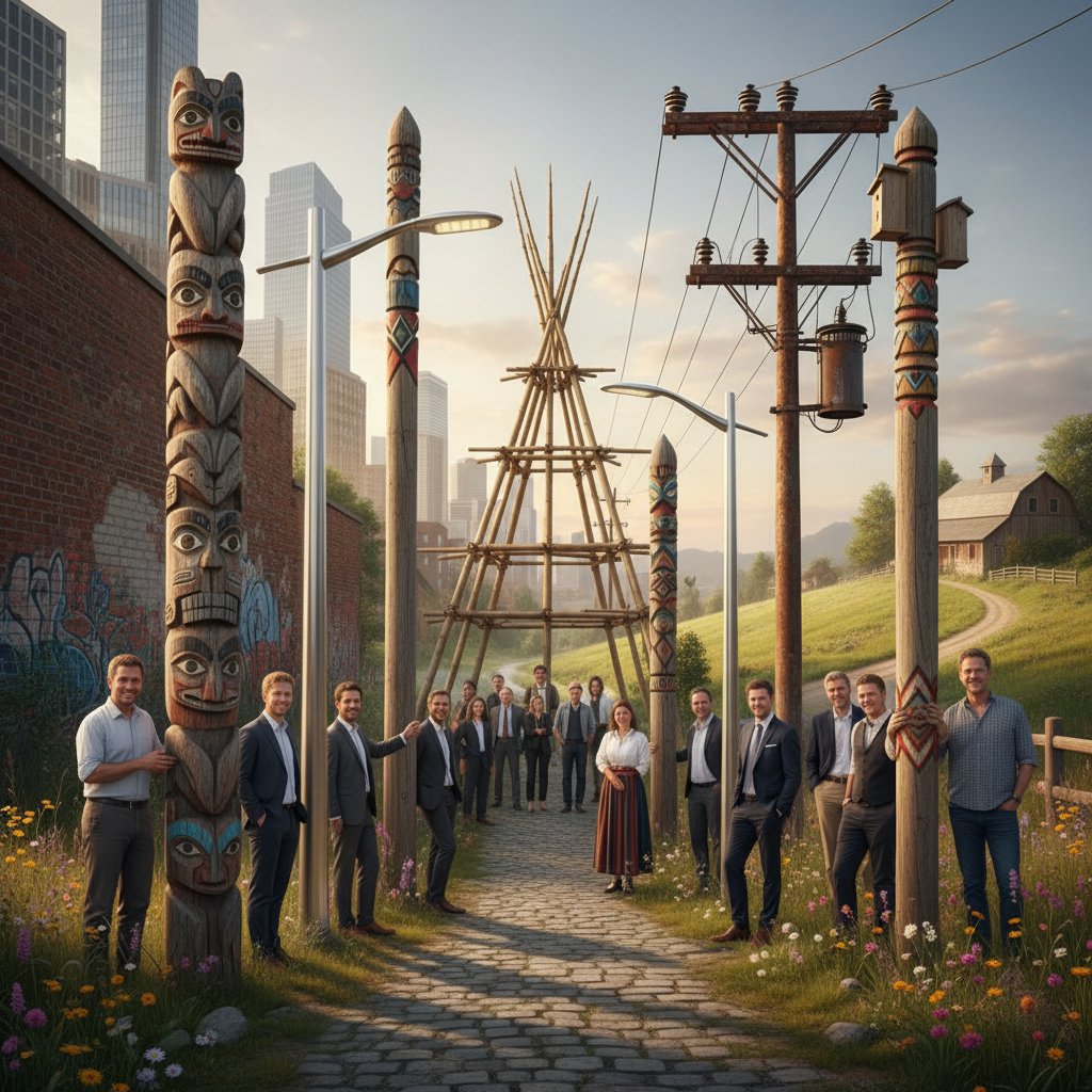 Grupowy portret trzech Polaków z różnych środowisk, symbolizujący odporność