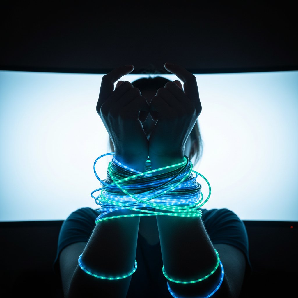 Ręce związane kablami danych – wolność wyboru w świecie automatyzacji