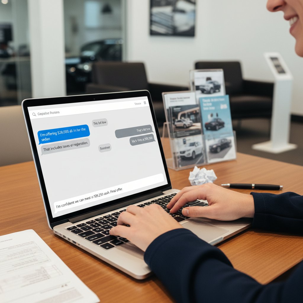Online car price negotiation in action